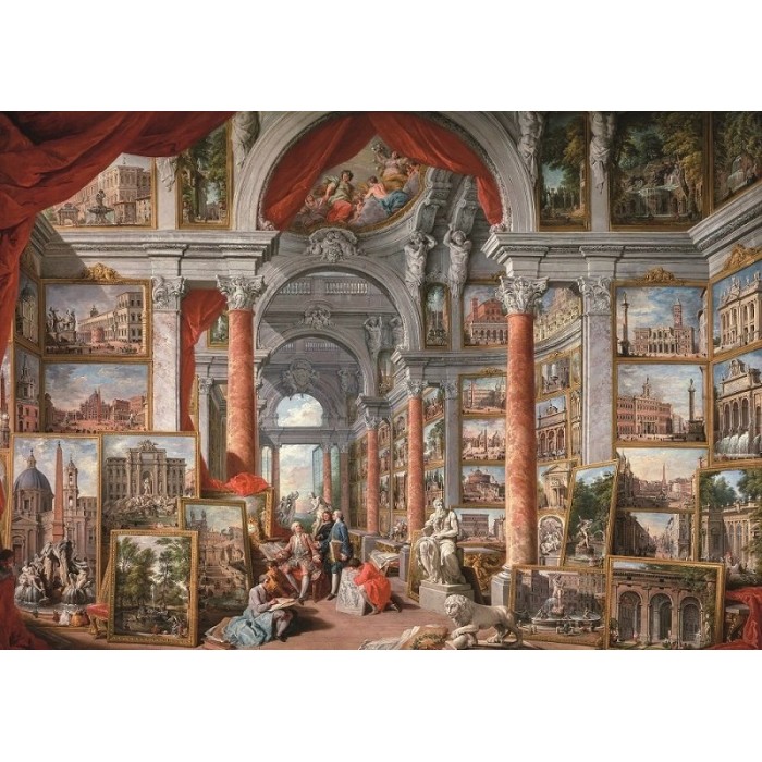 Puzzle Art-Puzzle-5479 Gallery With Views of Modern Rome, 1757