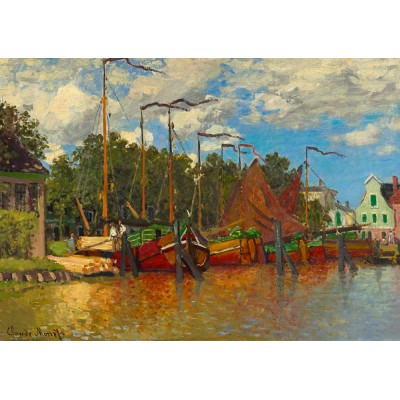 Puzzle  Art-by-Bluebird-60031 Claude Monet - Boats at Zaandam, 1871