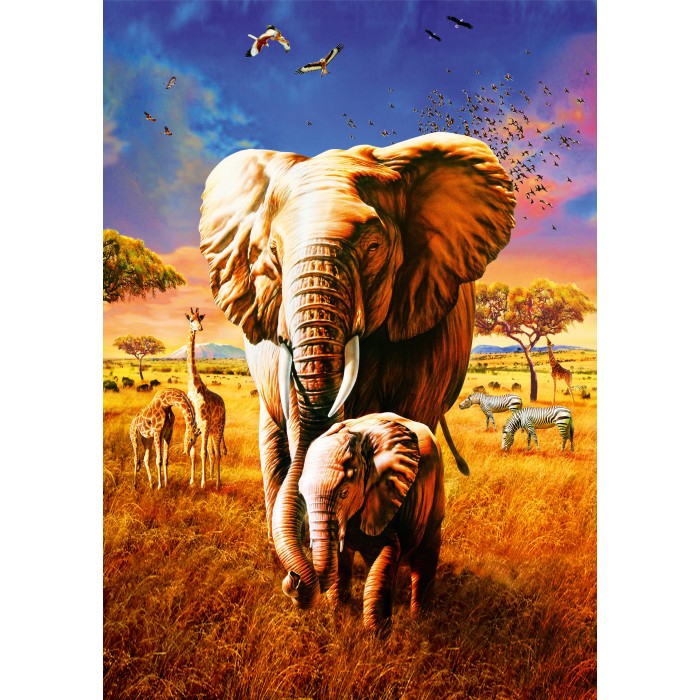 Puzzle Bluebird-Puzzle-70314-P Elephant