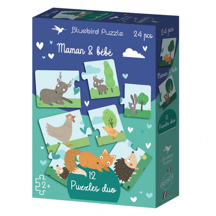 Bluebird-Puzzle-F-90897 Puzzles duo - Mom & Baby