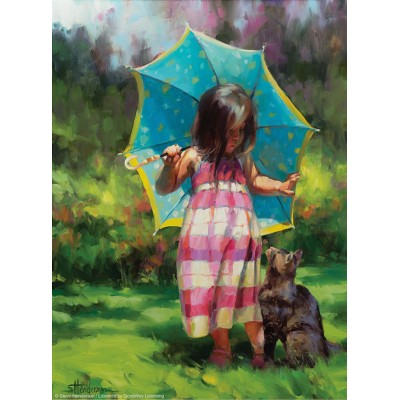 Bluebird-Puzzle - 500 Teile - XXL Teile - The Teal Umbrella