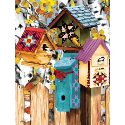 SunsOut - 1000 pieces - Ashley Davis - Fall Birdhouses