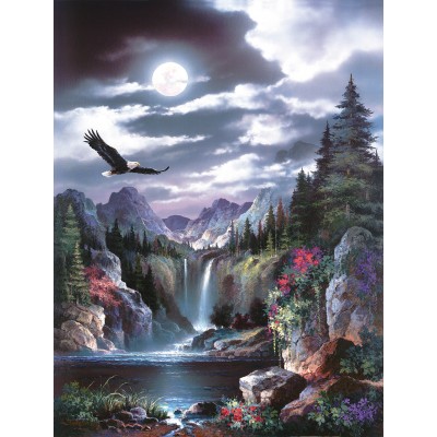 Sunsout - 1000 pièces - James Lee - Moonlit Eagle