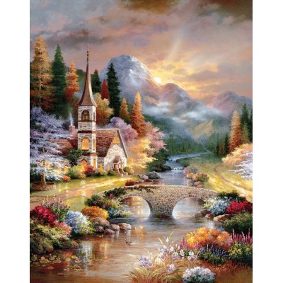 SunsOut - 1000 pieces - XXL Pieces - James Lee - A Country Evening Service