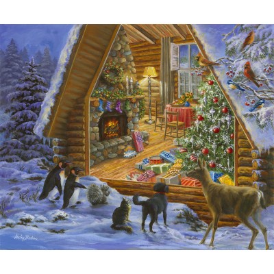 SunsOut - 1000 pieces - Jane Maday - Christmas Cabin