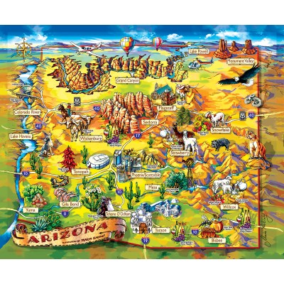 SunsOut - 1000 pieces - Maria Rabinky - Arizona Map