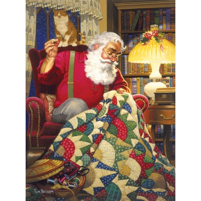 SunsOut - 1000 pieces - Tom Newsom - Quilting Santa
