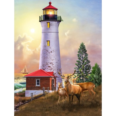 SunsOut - 500 pieces - XXL Pieces - Crisp Point Lighthouse