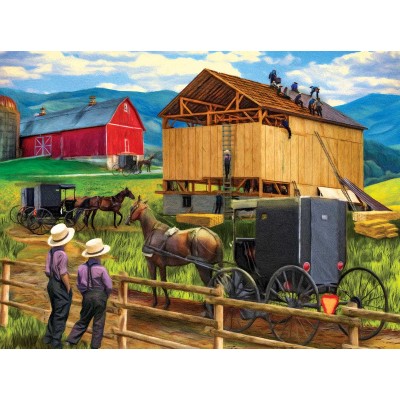SunsOut - 500 pieces - Tom Wood - Raising the Barn