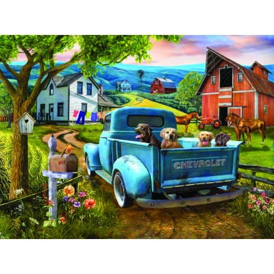 SunsOut - 300 pieces - XXL Pieces - A Joy Ride to the Farm