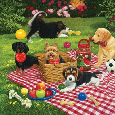 Sunsout - 500 pièces - William Vanderdasson - Puppies take over