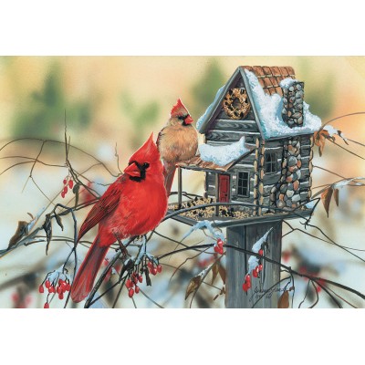 Sunsout - 500 pièces - Janene Grende - Cardinal's Rustic Retreat