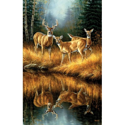 SunsOut - 550 pieces - Rosemary Millette - Whitetail Reflections