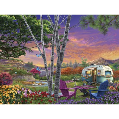 Bluebird-Puzzle - 500 Teile - XXL Teile - Camping im Paradies