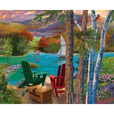 Sunsout - 1000 pièces - Bigelow Illustrations - Lakeside View