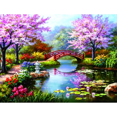 Bluebird-Puzzle - 300 Teile - XXL Teile - Blühender Japanischer Garten