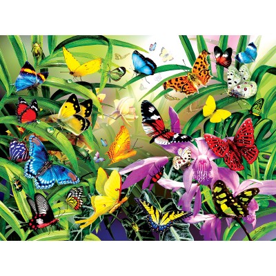Bluebird-Puzzle - 1000 Teile - Lori Schory - Tropical Butterflies
