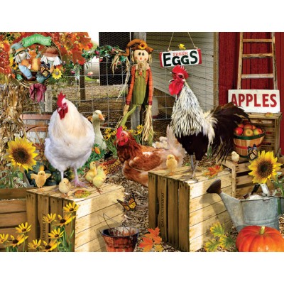 SunsOut - 1000 pieces - XXL Pieces - Lori Schory - Chickens on the Farm