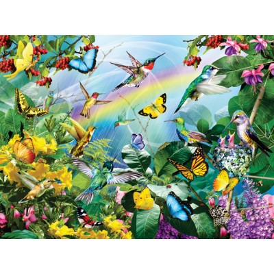 Bluebird-Puzzle - 1000 Teile - Lori Schory - Hummingbird Sancutary