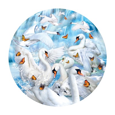 Bluebird-Puzzle - 1000 Teile - Lori Schory - Swan Waterfall