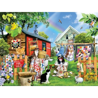 SunsOut - 500 pieces - XXL Pieces - Wash Day Quilts