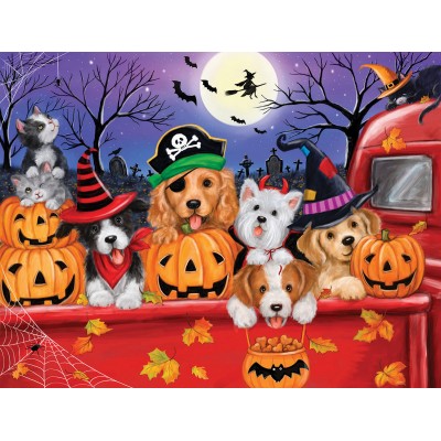 Bluebird-Puzzle - 300 Teile - XXL Teile - Red Truck Halloween