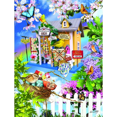 Bluebird-Puzzle - 500 Teile - XXL Teile - Quilts auf Wolke Sieben