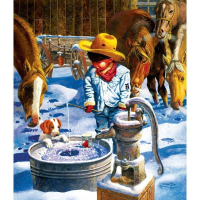 SunsOut - 550 pieces - Don Crook - Ice Fishing