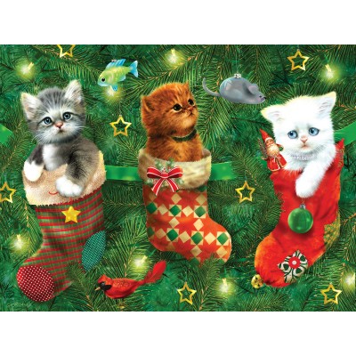 SunsOut - 300 pieces - Stockings Full of Kittens