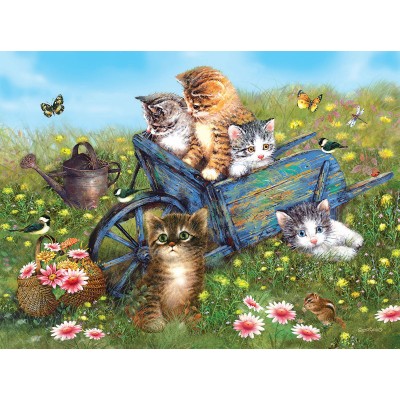 SunsOut - 1000 pieces - Giordano Studios - Kittens on a Field Trip