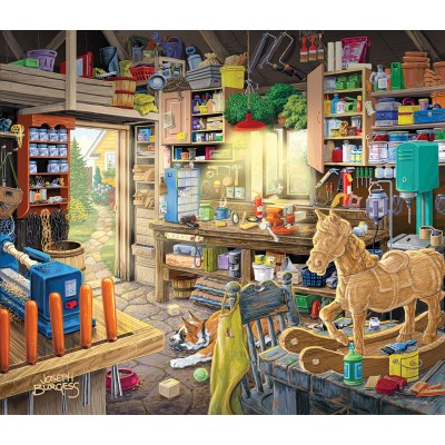 SunsOut - 550 pieces - Joseph Burgess - Pap Pap's Tool Shed