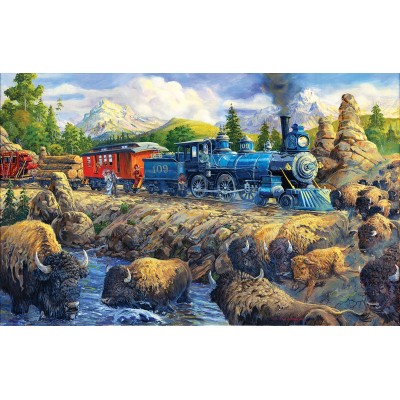 SunsOut - 550 pieces - Joseph Burgess - Delaying the Iron Horse