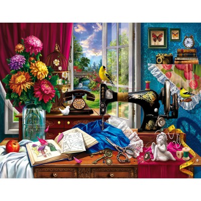 Bluebird-Puzzle - 1000 Teile - XXL Teile - Stillleben im Vintage-Stil