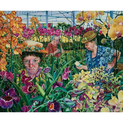 SunsOut - 1000 pieces - Susan Brabeau - Orchids with Mantis