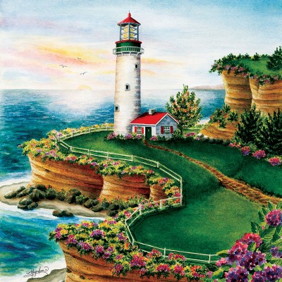 SunsOut - 500 pieces - XXL Pieces - Lighthouse Sunset