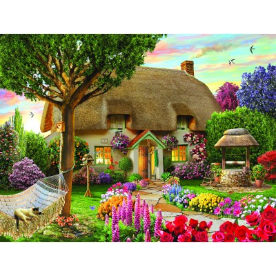 SunsOut - 1000 pieces - Adrian Cherterman - Wishing Well Cottage