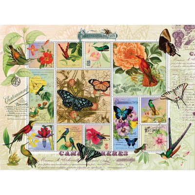 Bluebird-Puzzle - 1000 Teile - Finchley Arts - Butterfly and Hummingbird Flight