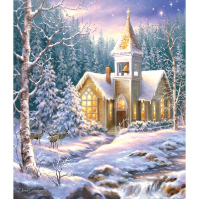 SunsOut - 550 pieces - Dona Gelsinger - Winter Chapel