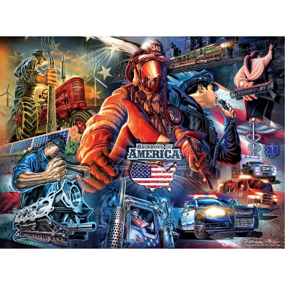 Bluebird-Puzzle - 1000 Teile - Ryan and John Lean - The Backbone of America