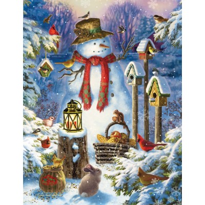 SunsOut - 1000 pieces - XXL Pieces - Liz Goodrich Dillon - Snowman in the Wild