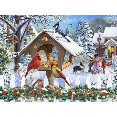 Bluebird-Puzzle - 1000 Teile - Weihnachtsvögel