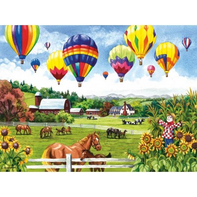 Bluebird-Puzzle - 500 Teile - XXL Teile - Balloons over Fields