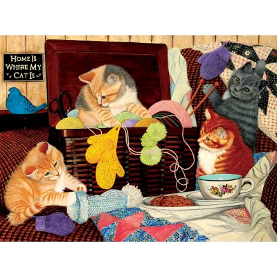 SunsOut - 1000 pieces - Julie Bauknecht - Home is Where my Cat is