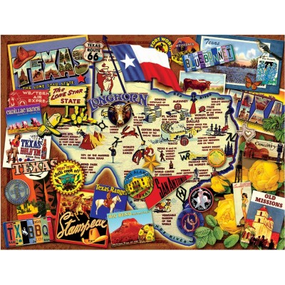 Sunsout - 500 pièces - Kate Ward Thacker - Texas: The Lone Star State