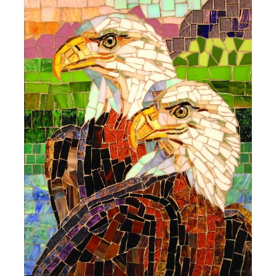 SunsOut - 1000 pieces - Stained Glass Eagles