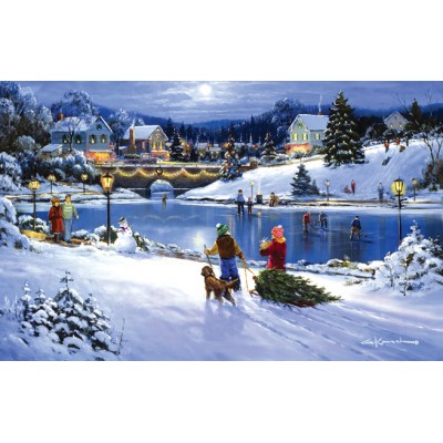 Bluebird-Puzzle - 550 Teile - George Kovach - Joyful Season
