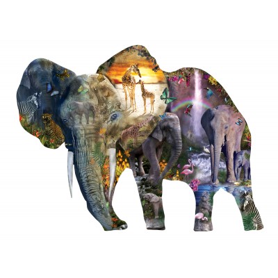 SunsOut - 1000 pieces - Alixandra Mullins - Elephant Waterfall