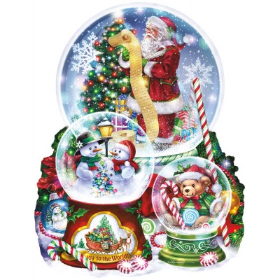 Sunsout - 1000 pièces - Randy Wollenmann - 3 Snow Globes
