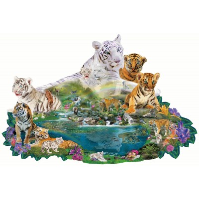 SunsOut - 1000 pieces - Alixandra Mullins - Tigers at the Pool