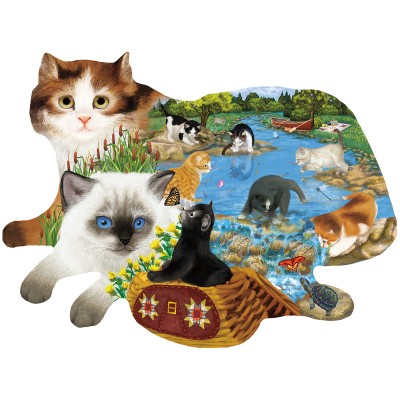 SunsOut - 1000 pieces - Ashley Davis - Fishing Kittens